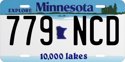 MN license plate 779NCD