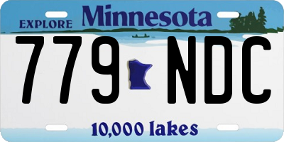 MN license plate 779NDC
