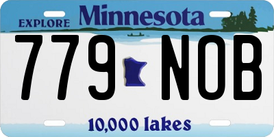 MN license plate 779NOB