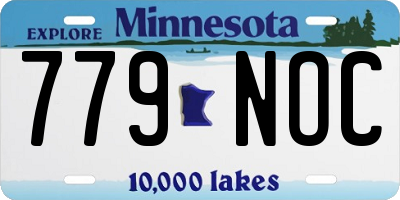 MN license plate 779NOC