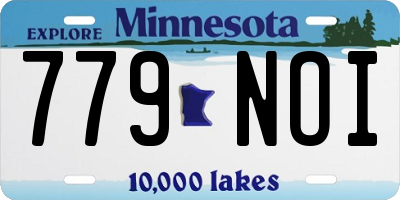 MN license plate 779NOI