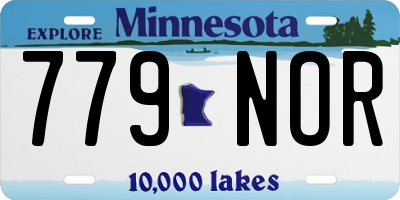 MN license plate 779NOR