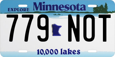 MN license plate 779NOT