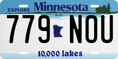 MN license plate 779NOU