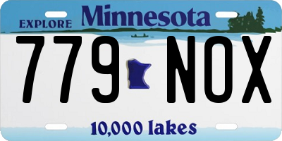 MN license plate 779NOX