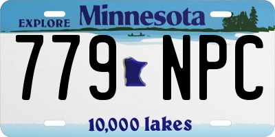 MN license plate 779NPC