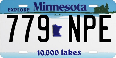 MN license plate 779NPE