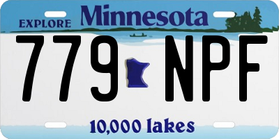 MN license plate 779NPF