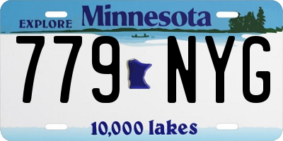 MN license plate 779NYG