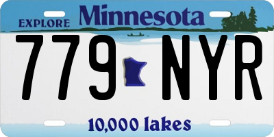 MN license plate 779NYR