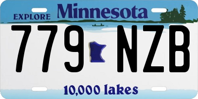 MN license plate 779NZB
