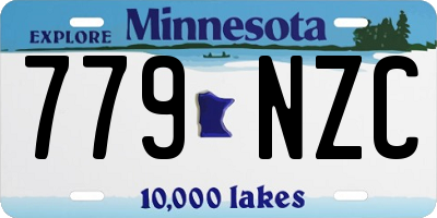 MN license plate 779NZC