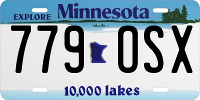 MN license plate 779OSX
