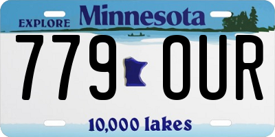 MN license plate 779OUR