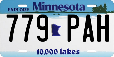 MN license plate 779PAH