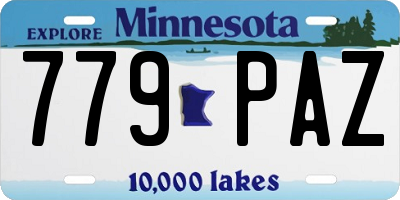 MN license plate 779PAZ