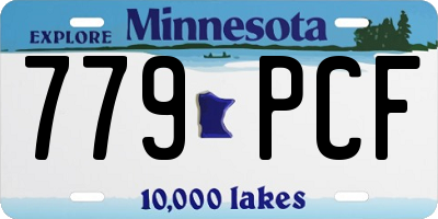 MN license plate 779PCF