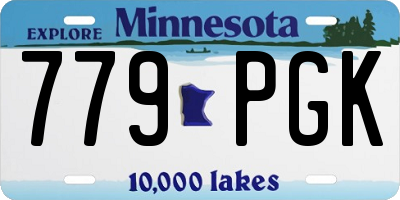 MN license plate 779PGK