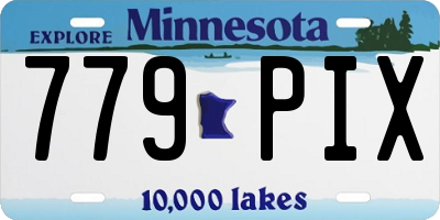 MN license plate 779PIX