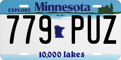 MN license plate 779PUZ