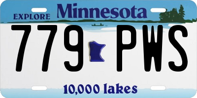 MN license plate 779PWS