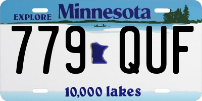 MN license plate 779QUF
