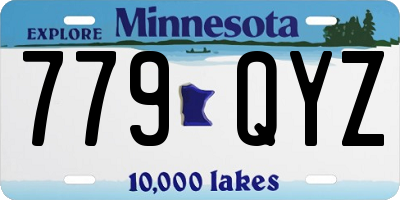 MN license plate 779QYZ