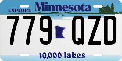 MN license plate 779QZD