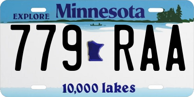 MN license plate 779RAA
