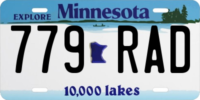 MN license plate 779RAD
