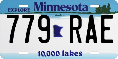 MN license plate 779RAE