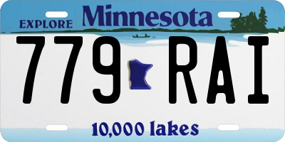 MN license plate 779RAI