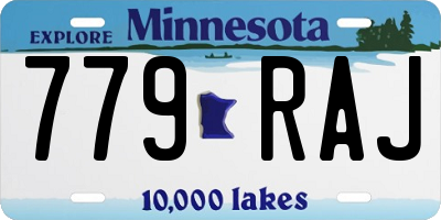 MN license plate 779RAJ