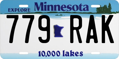 MN license plate 779RAK