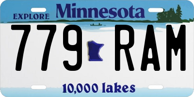 MN license plate 779RAM