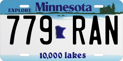 MN license plate 779RAN