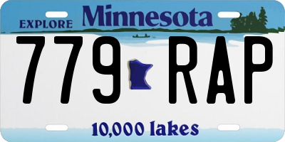 MN license plate 779RAP