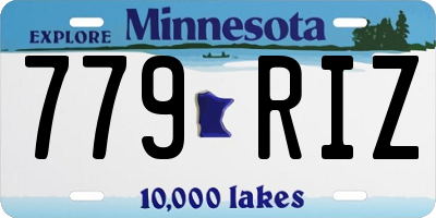 MN license plate 779RIZ