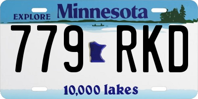 MN license plate 779RKD