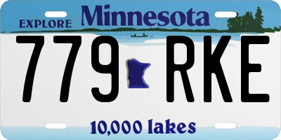 MN license plate 779RKE