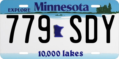 MN license plate 779SDY
