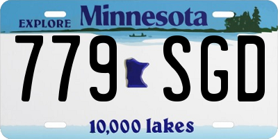 MN license plate 779SGD