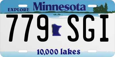 MN license plate 779SGI