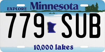 MN license plate 779SUB