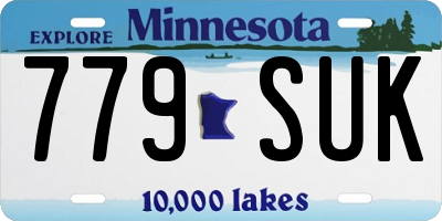 MN license plate 779SUK