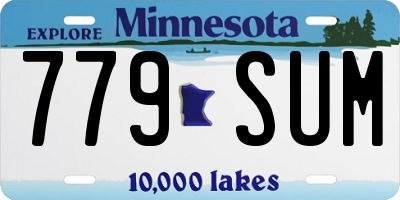 MN license plate 779SUM