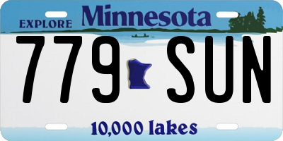 MN license plate 779SUN