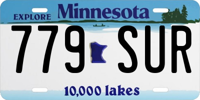 MN license plate 779SUR