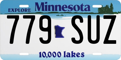 MN license plate 779SUZ