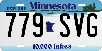 MN license plate 779SVG